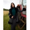PU Faux Fur Trimmed Belted Coat PU Faux Fur Trimmed Belted Coat