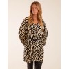 Zebra Print Belted Top Zebra Print Belted Top