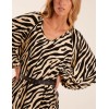 Zebra Print Belted Top Zebra Print Belted Top