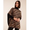 Zebra Print Roll Neck Jumper Zebra Print Roll Neck Jumper
