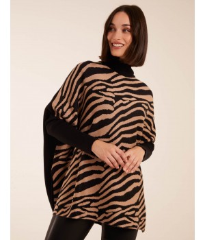 Zebra Print Roll Neck Jumper Zebra Print Roll Neck Jumper
