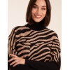 Zebra Print Roll Neck Jumper Zebra Print Roll Neck Jumper